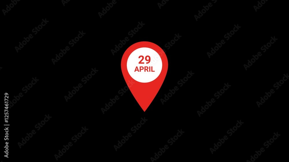 29 April Location pin Animation 29 April Location pin Animation