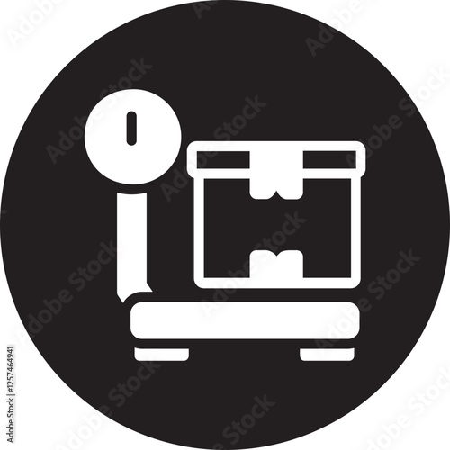 weighing scale glyph icon