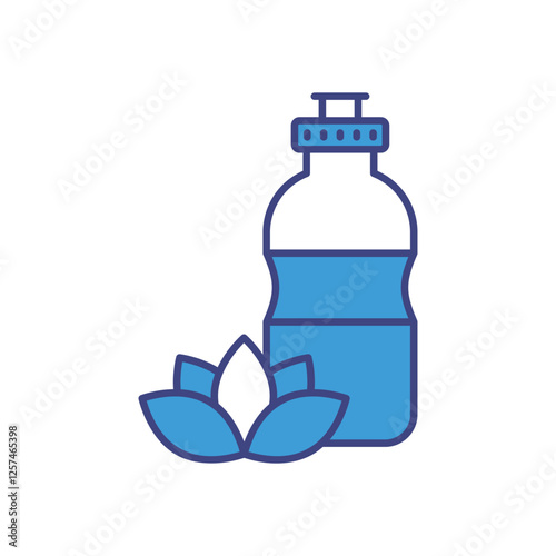 Water Bottle icon vector stock illustration