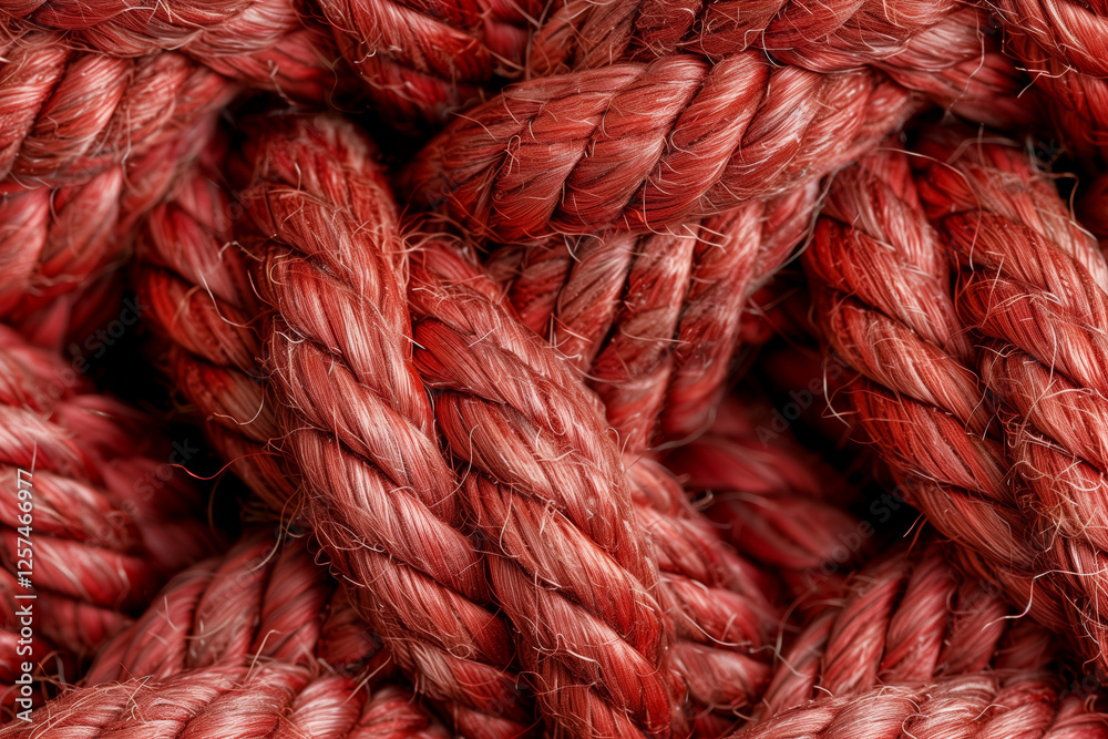 Close Up Red Glittery Intertwined Rope Texture Close Up Red Glittery Intertwined Rope Texture