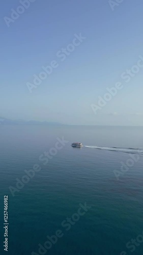 chasing a boat in Zakynthos