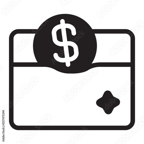 save money glyph icon
