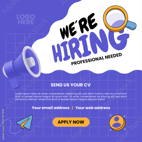 We are hiring a job vacancy for Social Media.