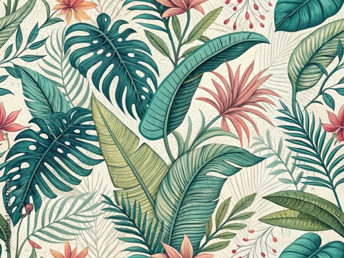 Drone Photography Tropical Leaf Print, Organic Line Art Wall Decor, Jungle Leaves Botanical Artwork