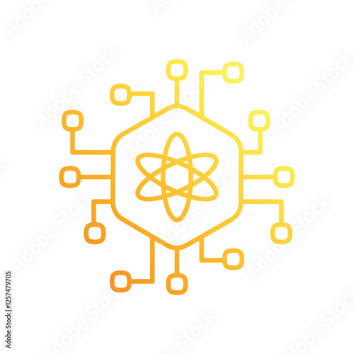 Quantum computing vector icon