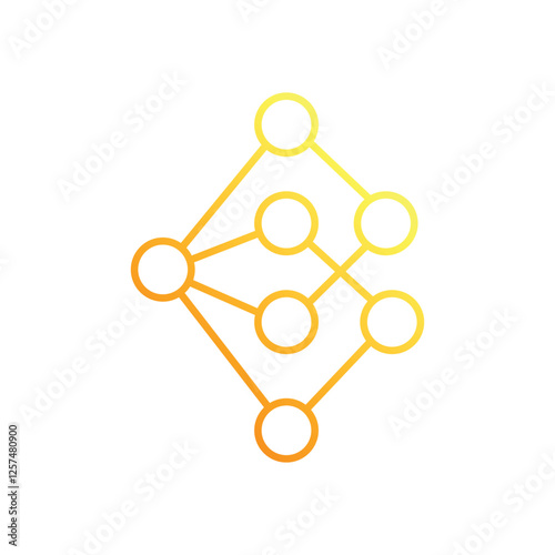 Artificial neural network vector icon