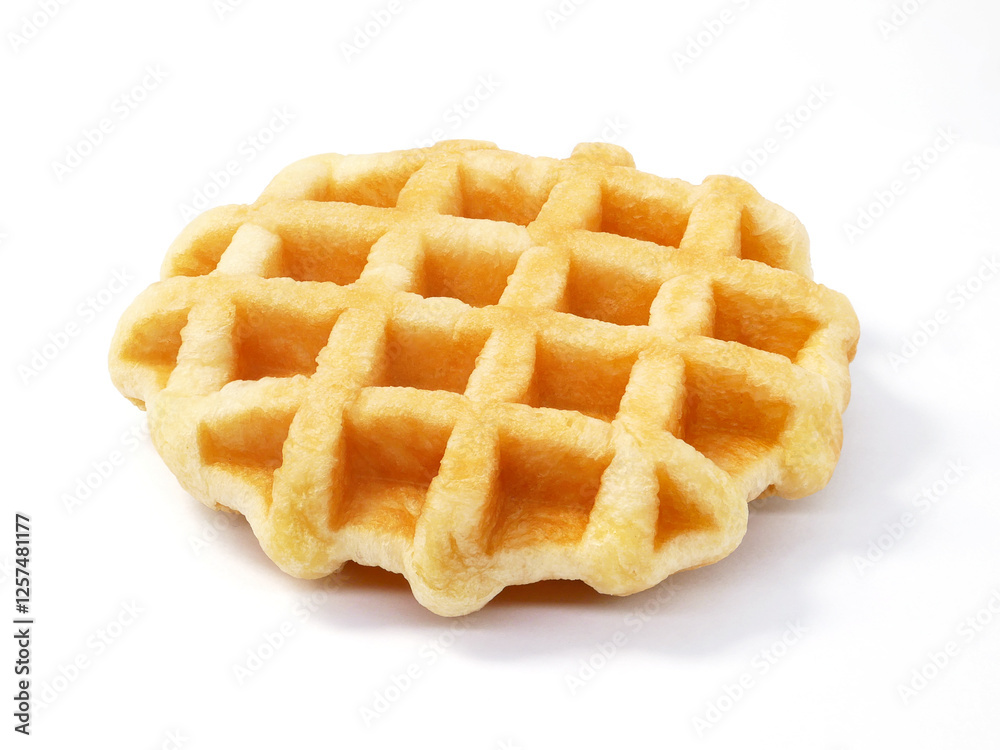 Round waffles isolated on white background Round waffles isolated on white background