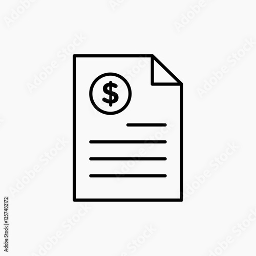 Bank statement icon. simple vector icon