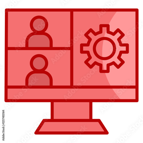 Virtual Training  Icon Element For Design