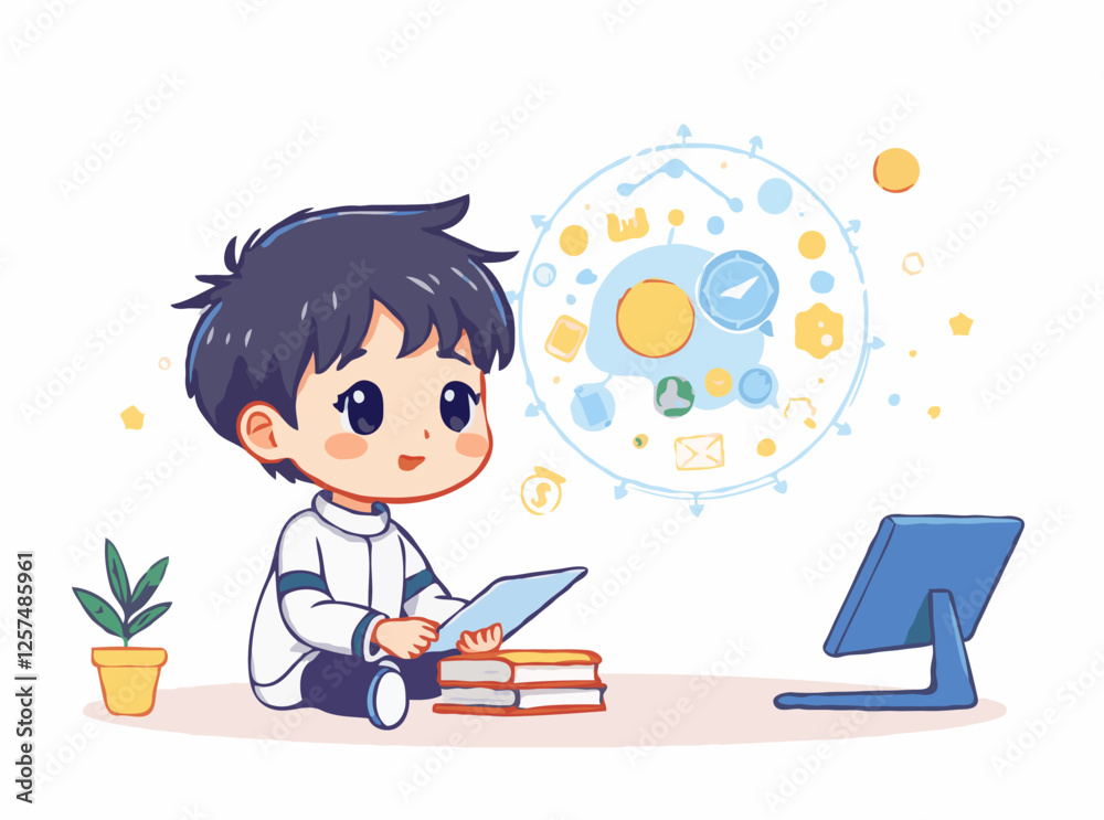 Innovative Learning through Artificial Intelligence Vector Art Innovative Learning through Artificial Intelligence Vector Art