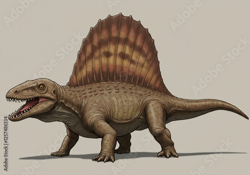 Dimetrodon Dinosaur Illustration photo