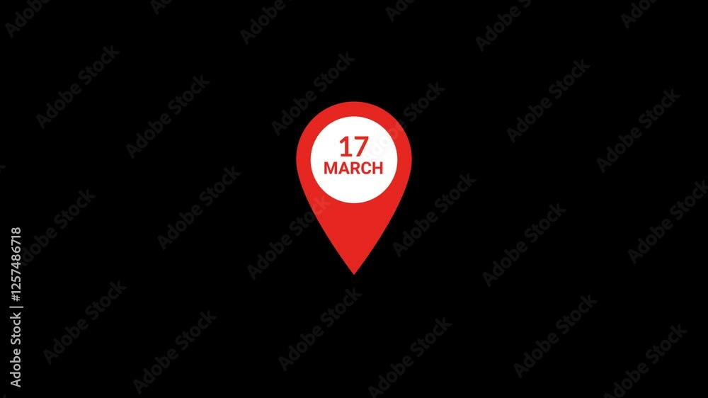 17 March Location pin Animation 17 March Location pin Animation