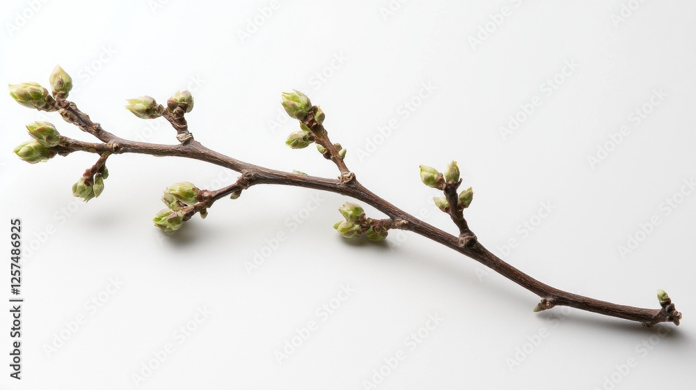 Branch with Spring Buds: A Symbol of Renewal Branch with Spring Buds: A Symbol of Renewal
