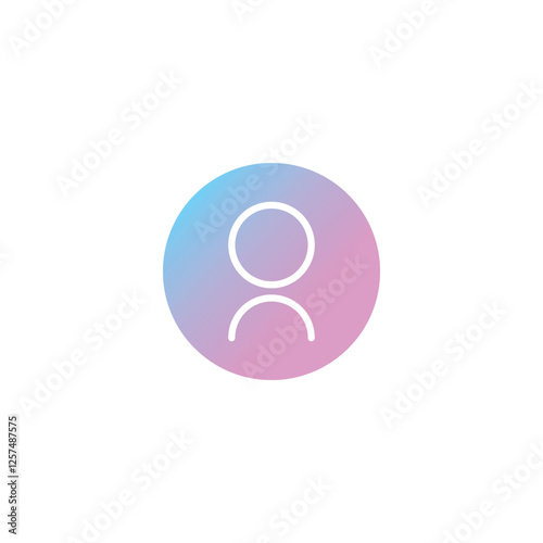 Modern Gradient User Profile Icon for UI and Social Media