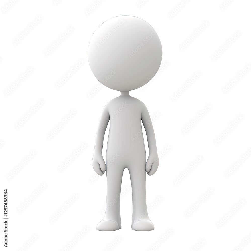 Standing 3D figure, white background, isolated, avatar (1) Standing 3D figure, white background, isolated, avatar (1)