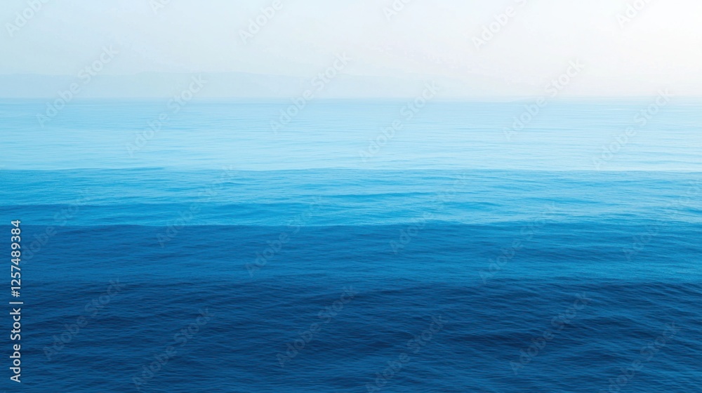 Obraz premium Serene Ocean Panorama: A Breathtaking View of the Deep Blue