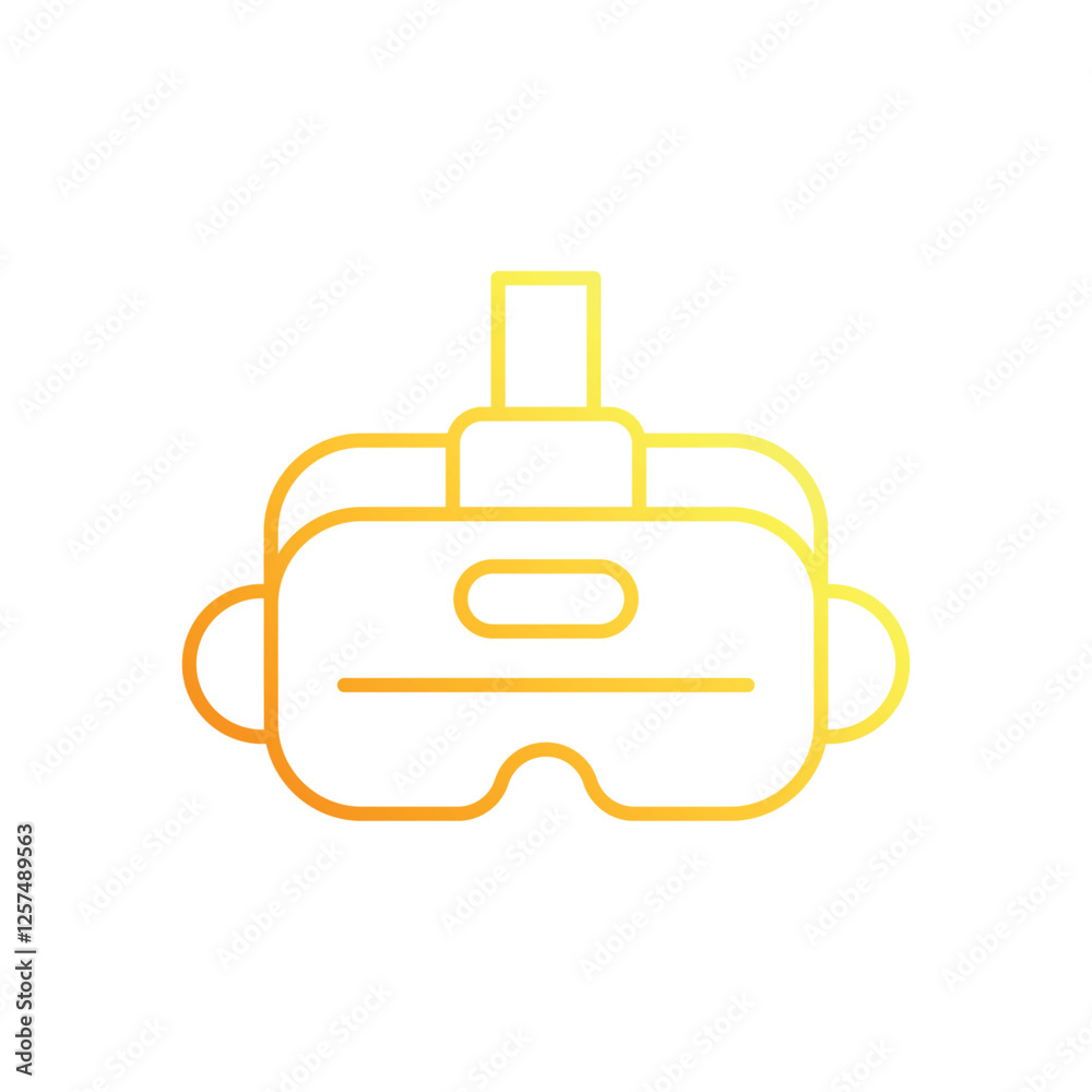 Virtual reality headset vector icon