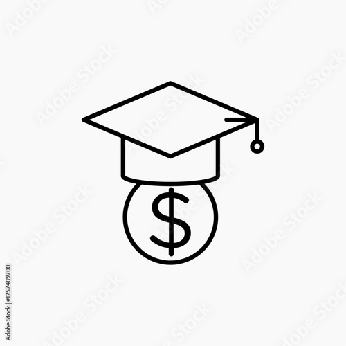 Scholarship icon. simple vector icon