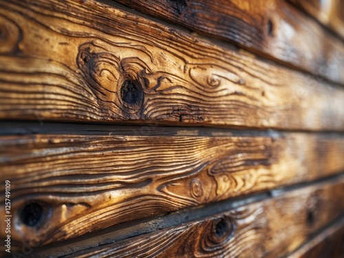 Unbelievable close up of a wooden wall with a wooden surface
