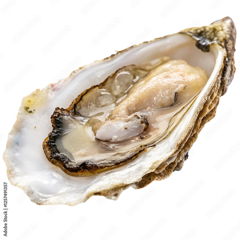 Fresh opened oyster isolated on a transparent background Fresh opened oyster isolated on a transparent background
