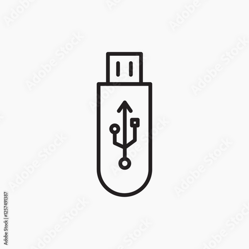 usb drive icon. simple vector icon