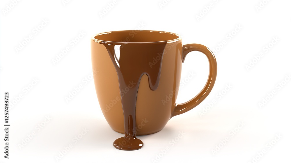 Dramatic Splash of Hot Chocolate in Artistic Composition Dramatic Splash of Hot Chocolate in Artistic Composition