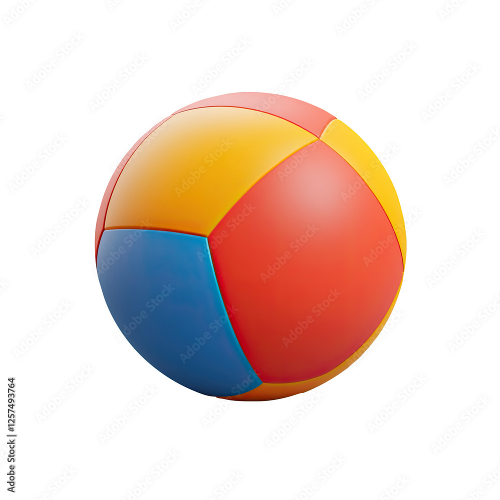 Fototapeta premium Colorful beach ball isolated on white background
