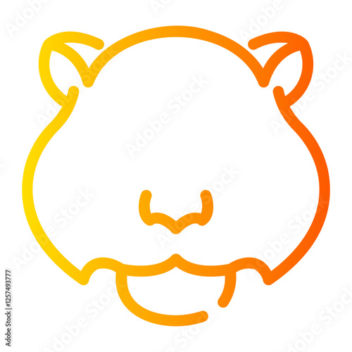 tiger Line Gradient Icon