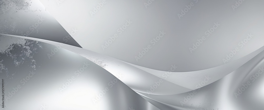 Fototapeta premium Modern and elegant design with a silver metallic gradient background and subtle grunge texture