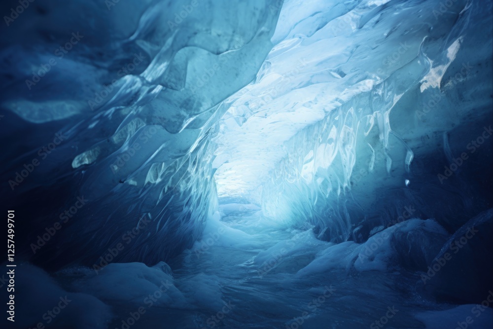 Scrambling Up an Abstract Blue Ice Cave in Antarctica - Spelunking and Rock Climbing Adventure Scrambling Up an Abstract Blue Ice Cave in Antarctica - Spelunking and Rock Climbing Adventure