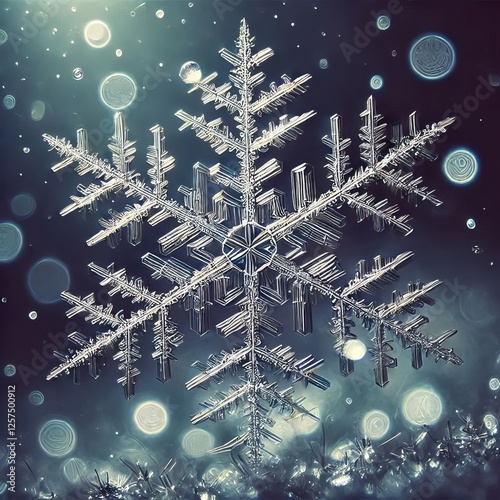 The delicate beauty of a snowflake a testament to the intricate