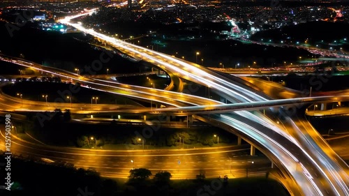 Night Traffic at an Overpass