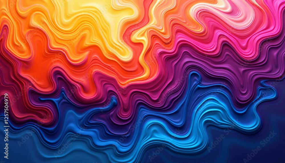 Vibrant Warm and Cool Abstract Waves Vibrant Warm and Cool Abstract Waves