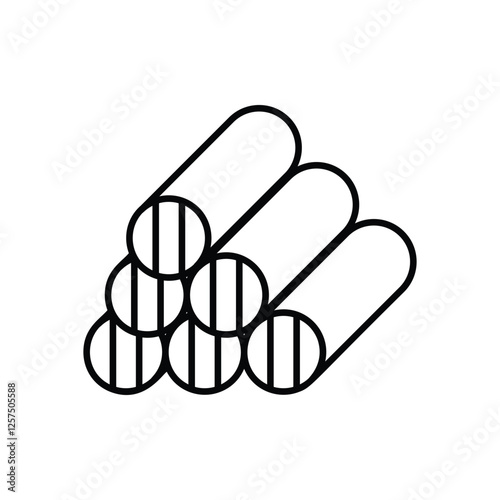 Yoga Bolster icon vector stock illustration