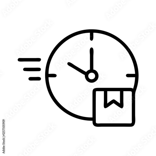 Minimalist icon of scheduled delivery with time tracking