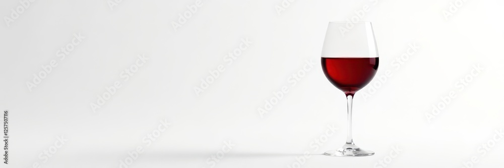 Rich red wine in a glass, white backdrop gradient, ruby, smooth gradient Rich red wine in a glass, white backdrop gradient, ruby, smooth gradient