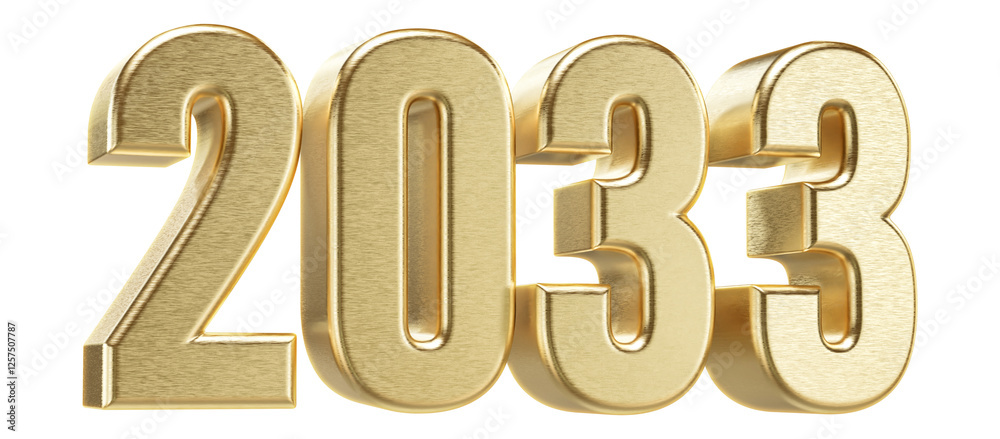 Obraz premium 2033 Number New Year - 3D Render