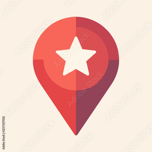 Map Marker Star Location Graphic