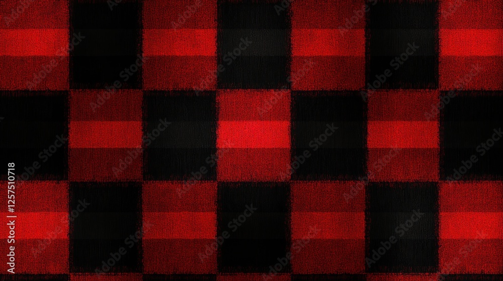 A seamless plaid pattern in classic red and black, ideal for autumn and holiday designs. A seamless plaid pattern in classic red and black, ideal for autumn and holiday designs.