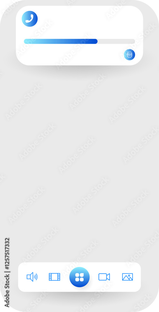 Minimalist Notification Center User Interface Design With Soft Gradient Elements Minimalist Notification Center User Interface Design With Soft Gradient Elements