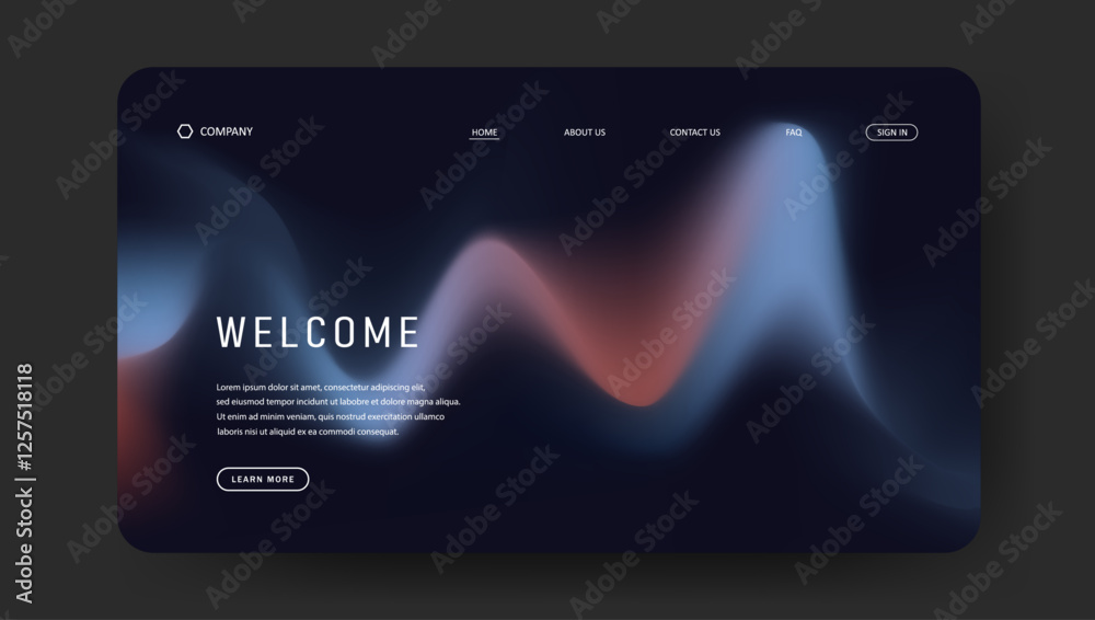 landing page with fluid gradient design landing page with fluid gradient design