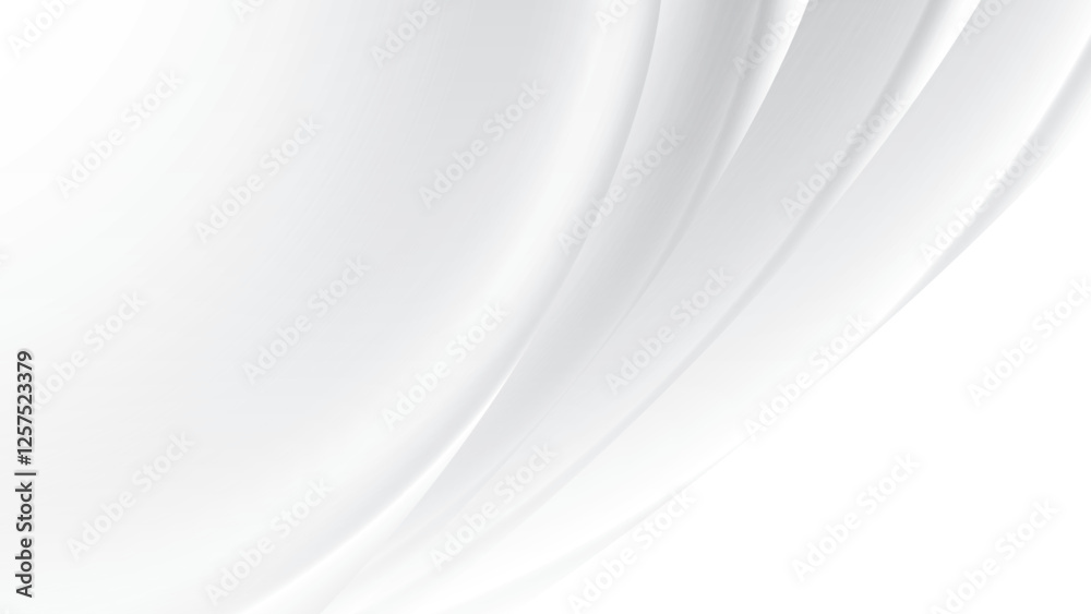 Obraz premium Abstract white and gray color, modern design stripes background with curve lines. Vector illustration.