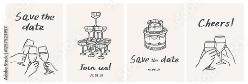 Hand drawn whimsical templates collection