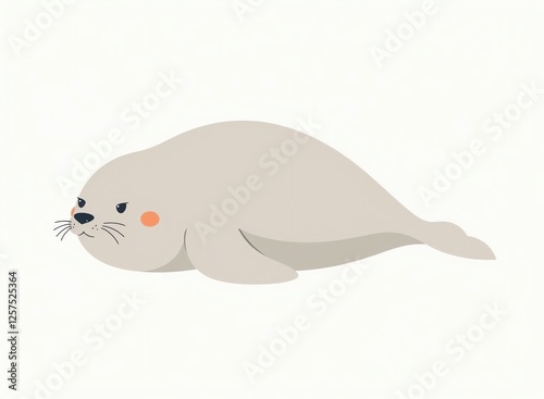 an image of a seal is laying down on the ground, there is a seal that is laying down on the ground photo