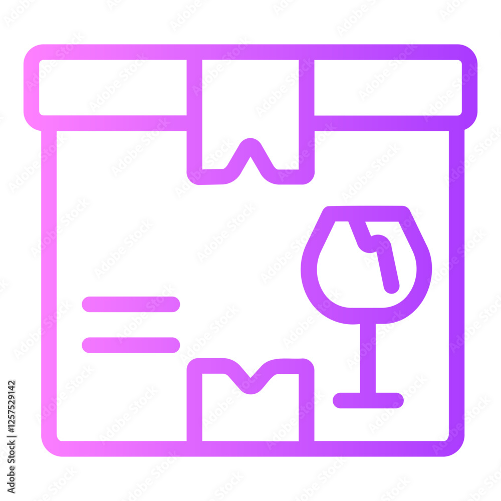 Fragile gradient icon Fragile gradient icon