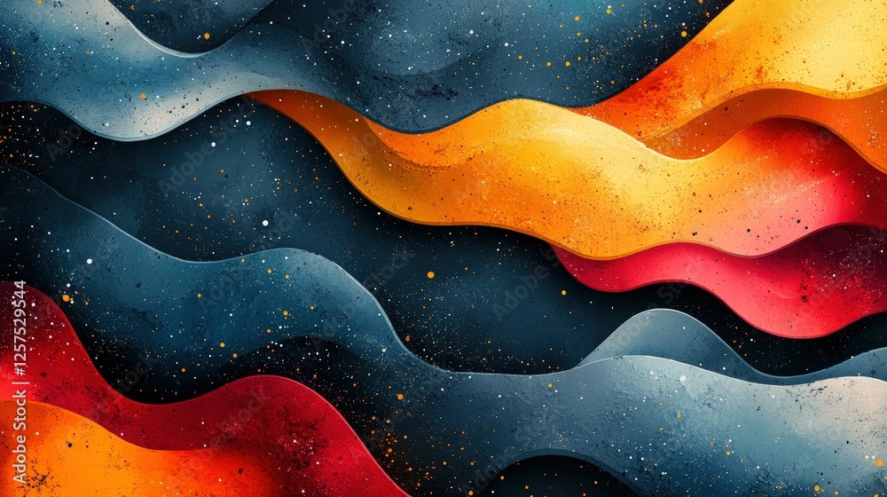Abstract waves vibrant colors cosmic texture Abstract waves vibrant colors cosmic texture