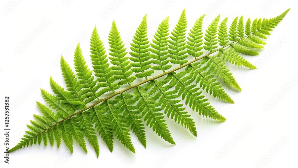 Fern Frond on White Background Fern Frond on White Background