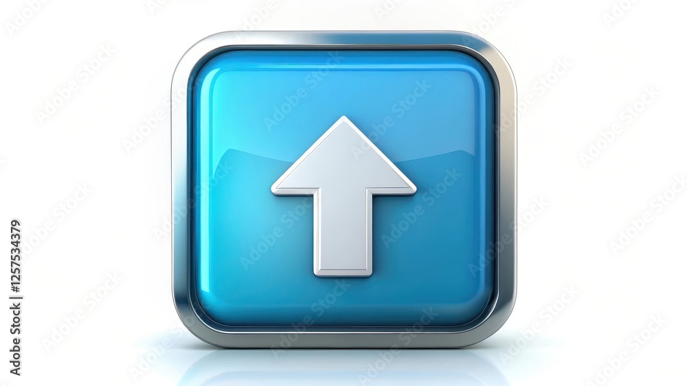 Blue Square Upload Icon Blue Square Upload Icon