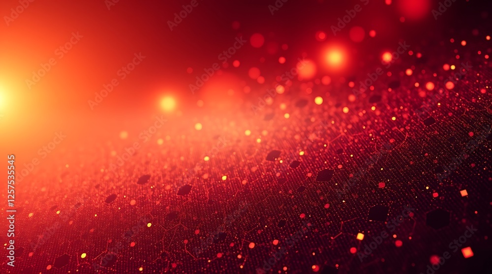 Fototapeta premium High-tech abstract technology background with neon glowing lights and digital circuit design, futuristic tech style