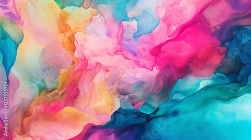 Colorful ink abstract background.